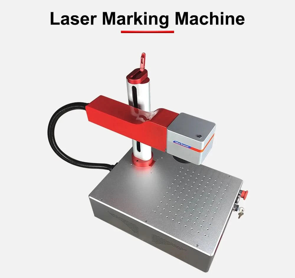 Hunst Kleine Lasermarkiermaschine MAX 30W Tragbare faltbare Mini-Fasergravurmaschine für DIY-Gravurgeschenke Metallgravur