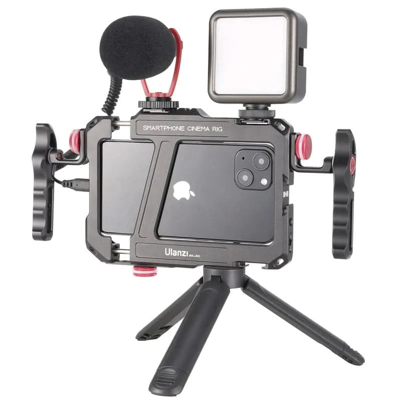 Ulanzi Lino Smartphone Cage für iPhone 16 15 14 13 X XR XS Max Mini/Pro/Pro Max Smartphone Griff Handy Vlog Video