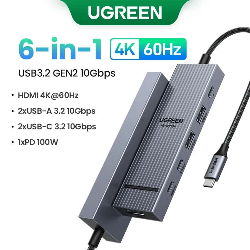 UGREEN Dual HDMI USB-C HUB 8K 4K HDMI Adapter 10-in-1 Splitter mit RJ45 USB3.0 PD 100W Dock für MacBook Pro Air Laptop USB HUB