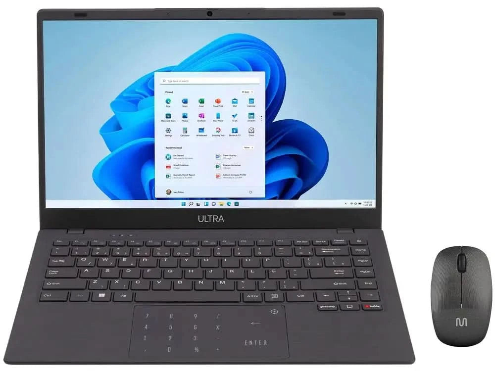 Multi Ultra UB251 Notebook 4GB RAM 128GB eMMC 14" HD Windows 11 UB251 + kabellose Maus