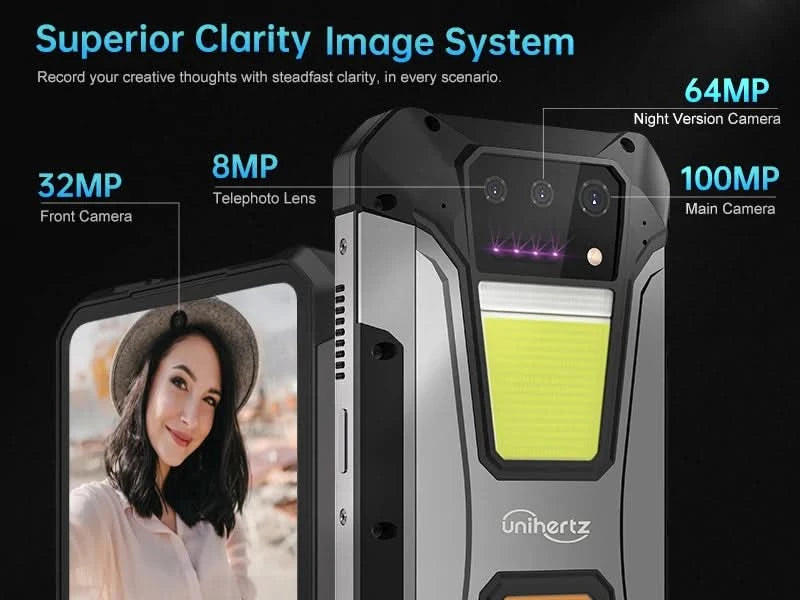 Unihertz Tank 2 PRO 8849 Rugged phones with Projector 2.4K 23800 mAh 24GB+512GB Android 14 100MP NFC 120W G99 Octa Core Dual SIM