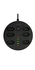 Extension socket, electrical extension, USB socket, power outlet line filter, socket extension, 10A,110-220V