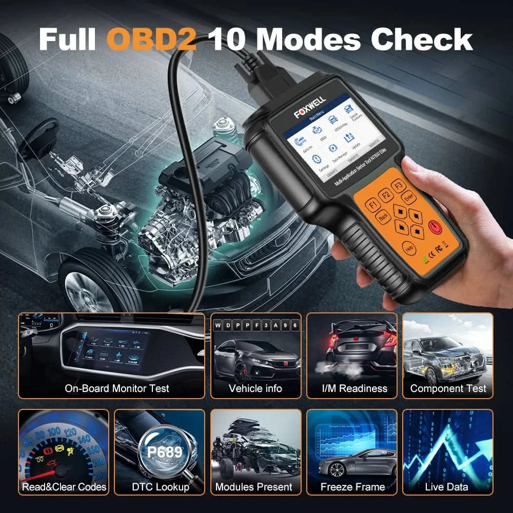 FOXWELL NT650 Elite Kabelloser OBD2 Automotive Scanner SAS A/F OIL EPB BRT TPS 26+ Reset Professionelles Auto Diagnosewerkzeug