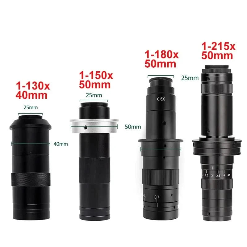1080P 4K HD Industrial Microscope Digital Camera Via USB-C Measurement  215X/180X/130X C-Mount Lens For PCB Soldering,no base