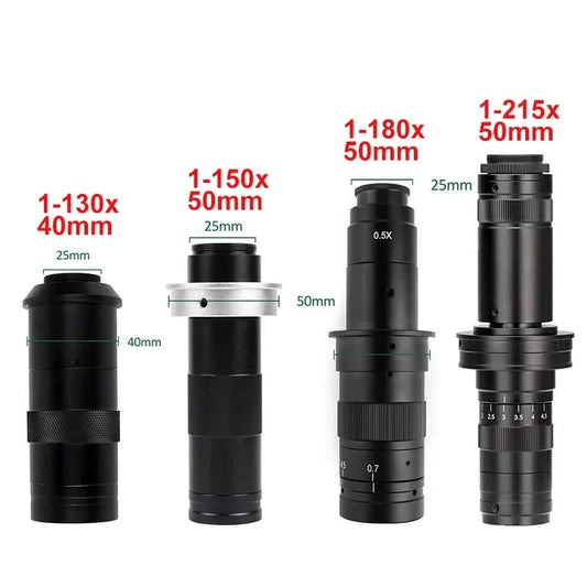 1080P 4K HD Industrial Microscope Digital Camera Via USB-C Measurement  215X/180X/130X C-Mount Lens For PCB Soldering,no base