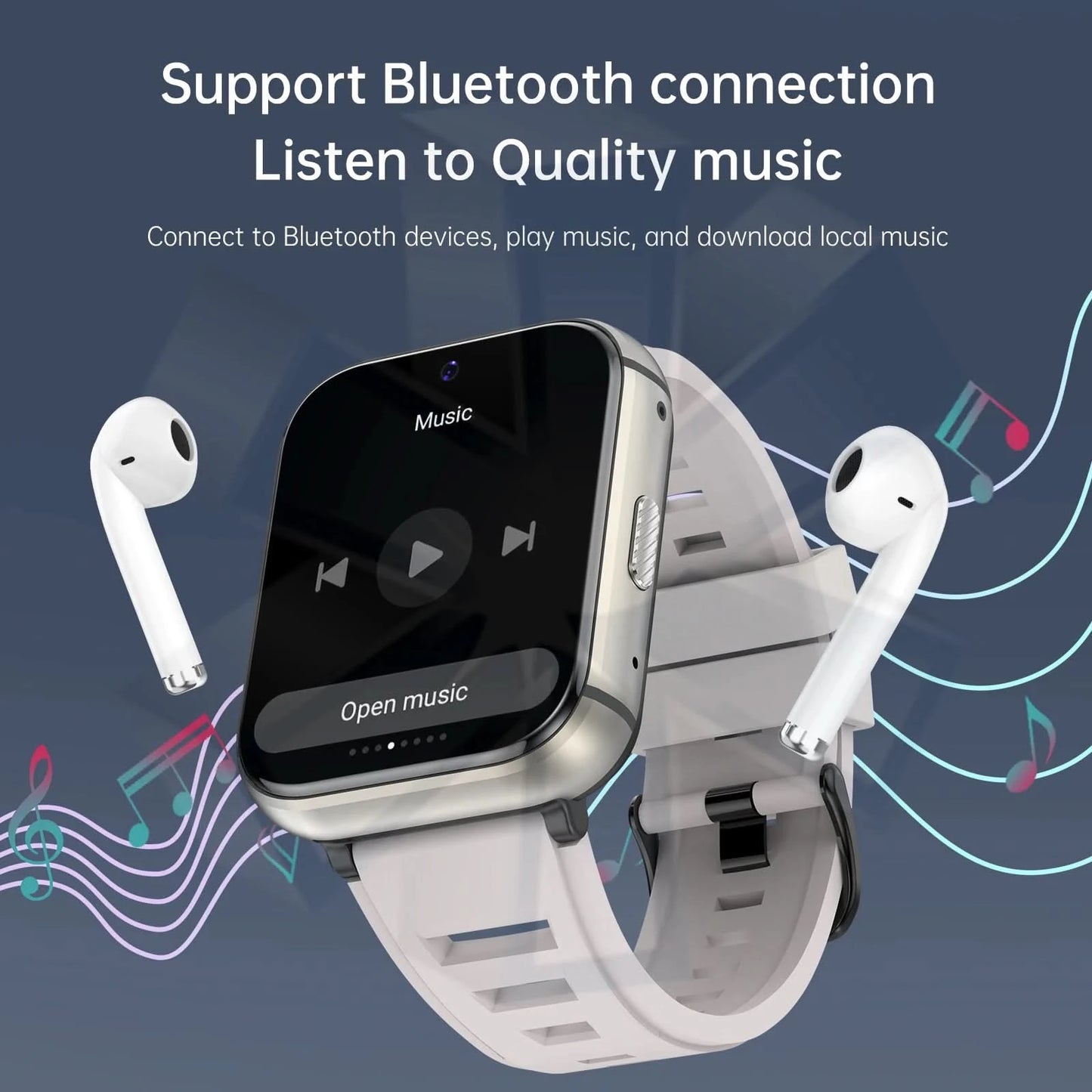 Q668 4G Smartwatch 2025 Uhren 1,99 Zoll Herren Geschenk mit SIM Wifi Android IOS Wasserdicht Outdoor GPS Smartwatch für Xiaomi