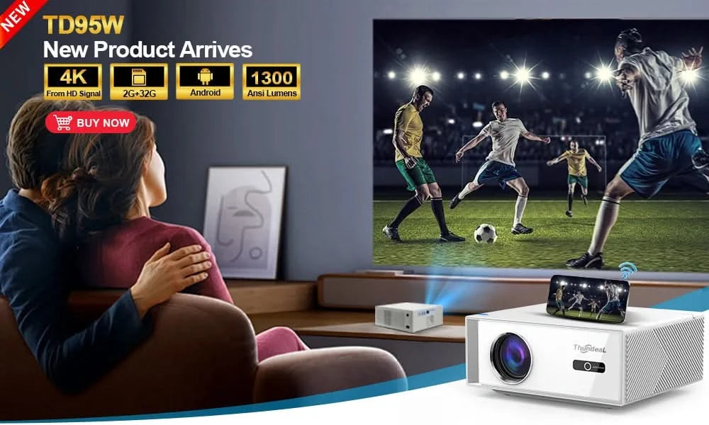 ThundeaL 2K 4K Full HD 1080P Projector TDA7W 32G Android WiFi Home Theater TDA7 Beam Projector Outdoor Meeting 3D Video Movie