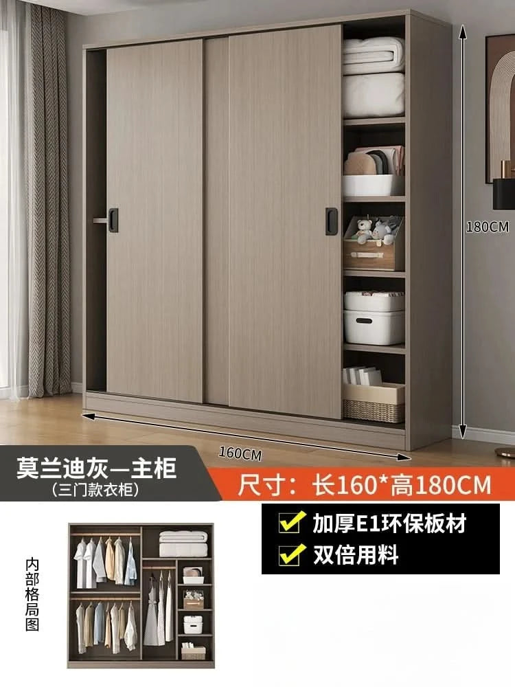 ZEco White Design Kleiderschränke Organizer Schiebetür Schlafzimmer Schrank Kleiderschränke Aufbewahrungsregal Armoires De Chambre MöbelZ