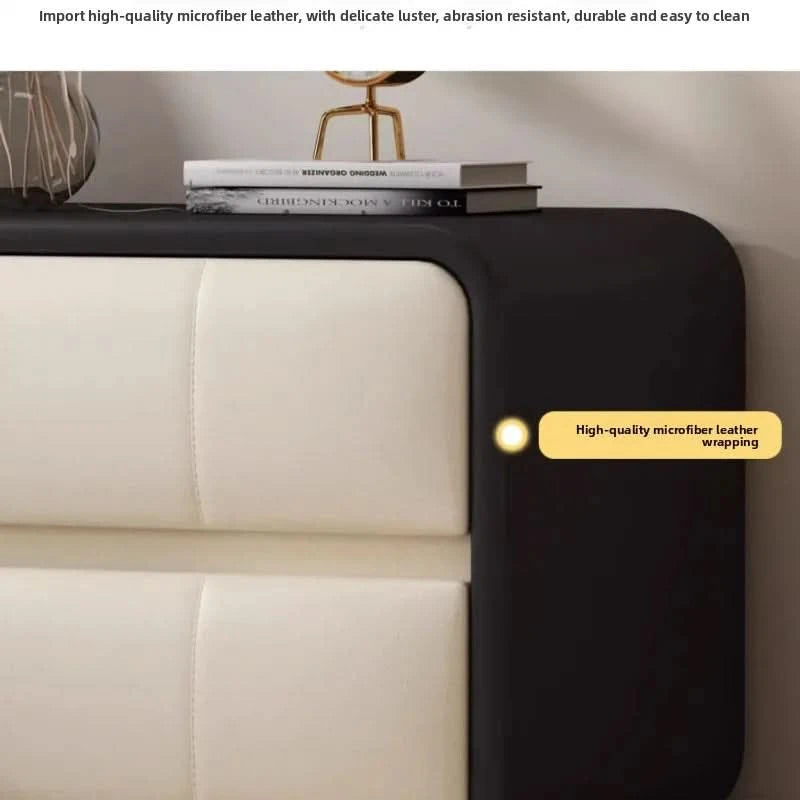Children's Room Bedside Cabinet Free-Standing Wooden Storage Table Small Side Organizer for Bedroom Balcony