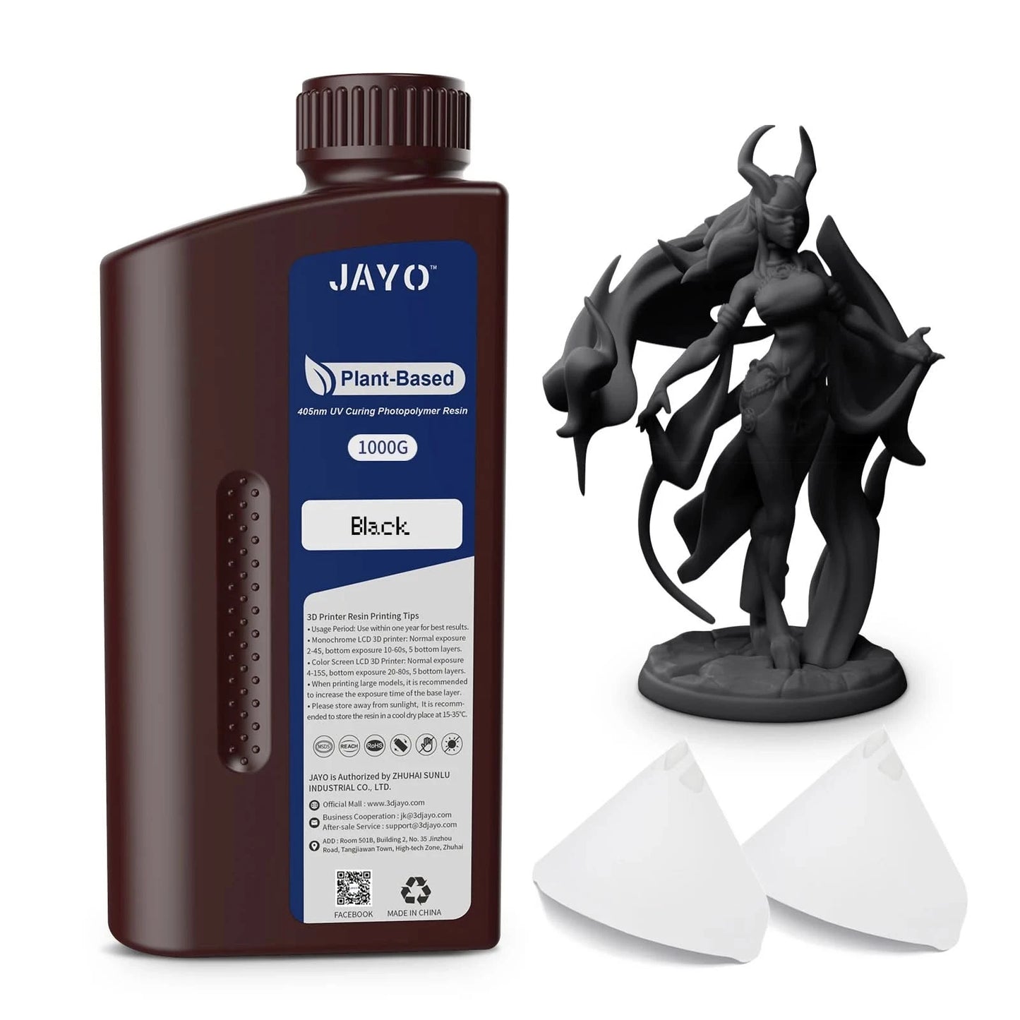 JAYO UV-Harz ABS-ähnlich/Standard/Pflanzlich/Nylon-ähnlich/Wasserwaschbar 1KG 405nm Flüssiges Rapid UV-Härtung für LCD 3D-Druckmaterial