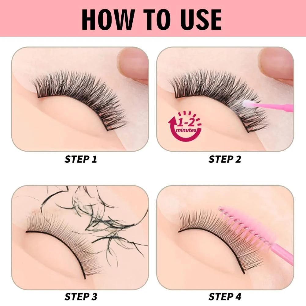 5 Stück Wimpernkleberentferner 10ml Wimpernkleberentferner Wimpernverlängerungskleberentferner Nicht reizend Schnelle Entladung Klebstoff Make-up