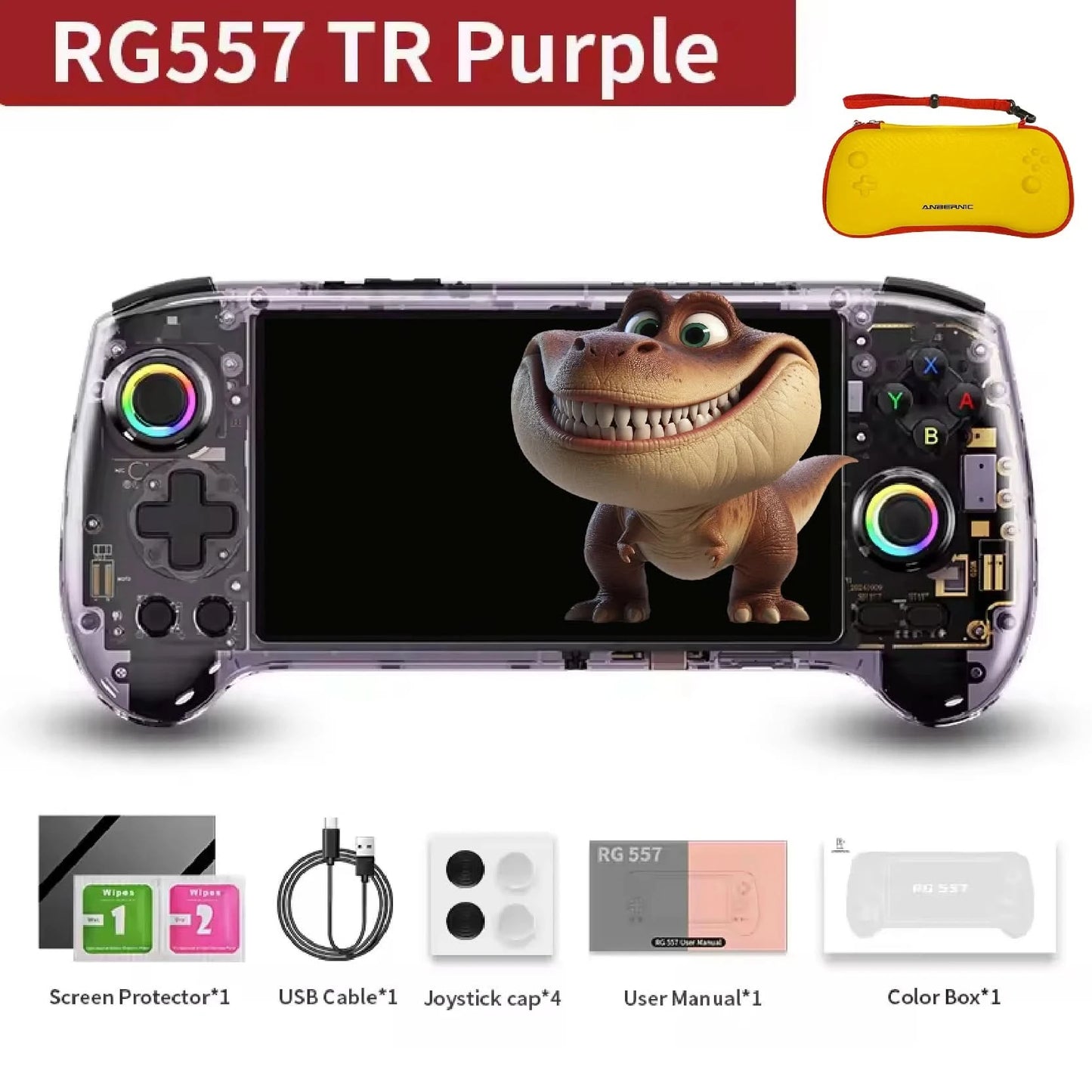 ANBERNIC RG557 Handheld Game Console 5.48" AMOLED Screen Dimensity 8300 Android 14 High-resolution Joysticks Video Player RG 557