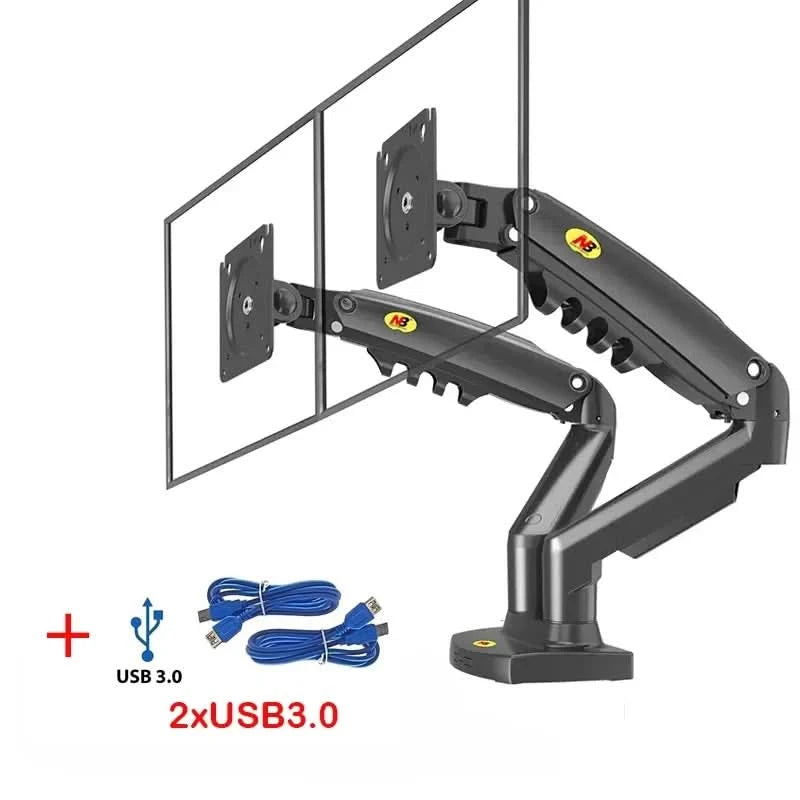 Weiße Dual-Monitorhalterung 17-30 Zoll, Halterung Belastbarkeit 2-9 kg pro Arm, NB F160