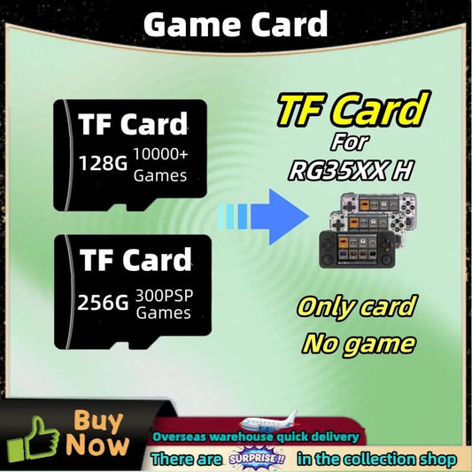 For ANBERNIC RG35XX H TF Card Classic Retro Game Memory Card PS1 PSP GBA GB NEOGEO N64 SEGA Portable Handheld Plug&Play 256G