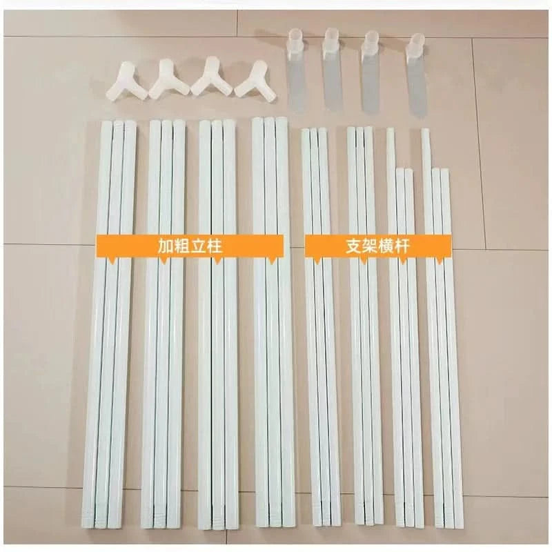 Four Season Bed Curtain Canopy for Girl Room Palace Mosquito Net with Frame Romantic Shading Three-door Bedcover Decor