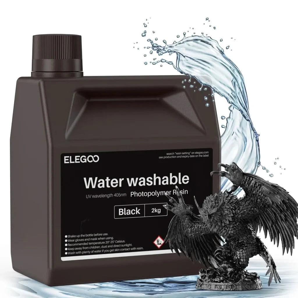 ELEGOO Water Washable 3D Druckerharz LCD UV-härtendes Harz 405nm Standard Photopolymerharz für LCD 3D-Druck 1000g 8 Farben
