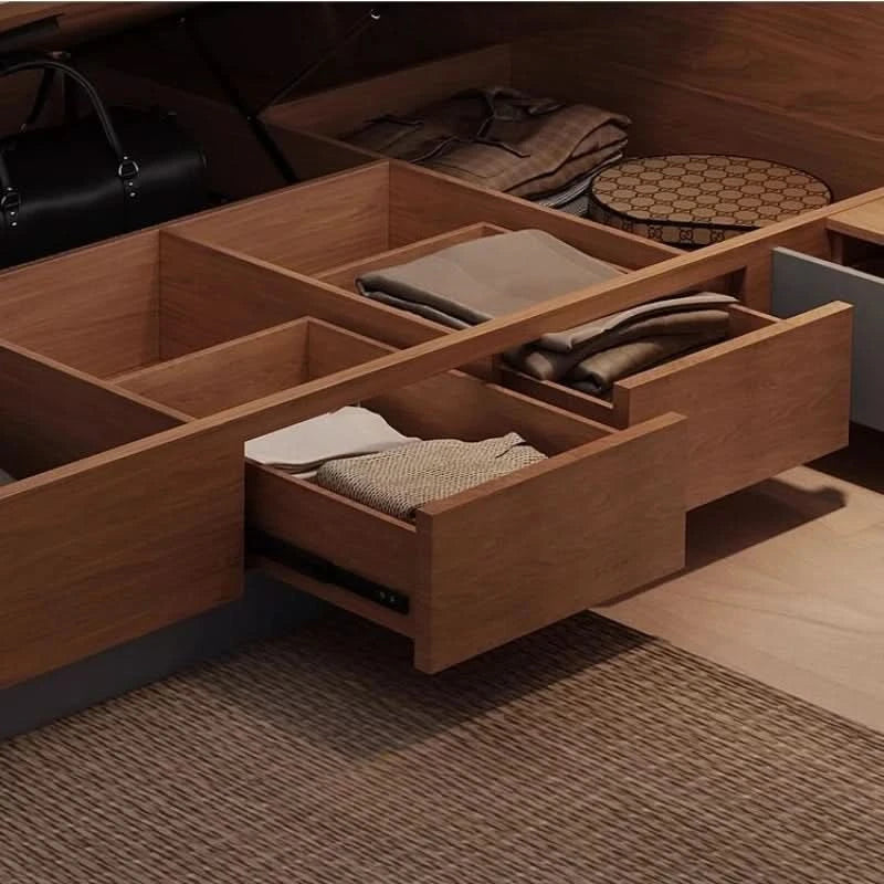 Unique European Double Bed Platform Elegant Pretty Solid Wood Luxury Bed Bases Bedroom Modern Camas Queen Size Furniture Home