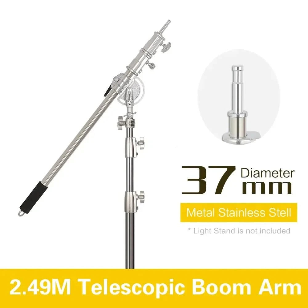 SH 280cm Edelstahl-Lampenstativ Fotostativ für Foto-Video-Beleuchtung Federgedämpftes Hochleistungs-Stativ