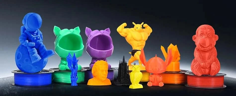 JAYO PLA Filament 1,75MM 10 Rollen/Set PLA 3D-Druckerfilament Multicolor für FDM 3D-Drucker Sauber gewickelte 3D-Druckmaterialien