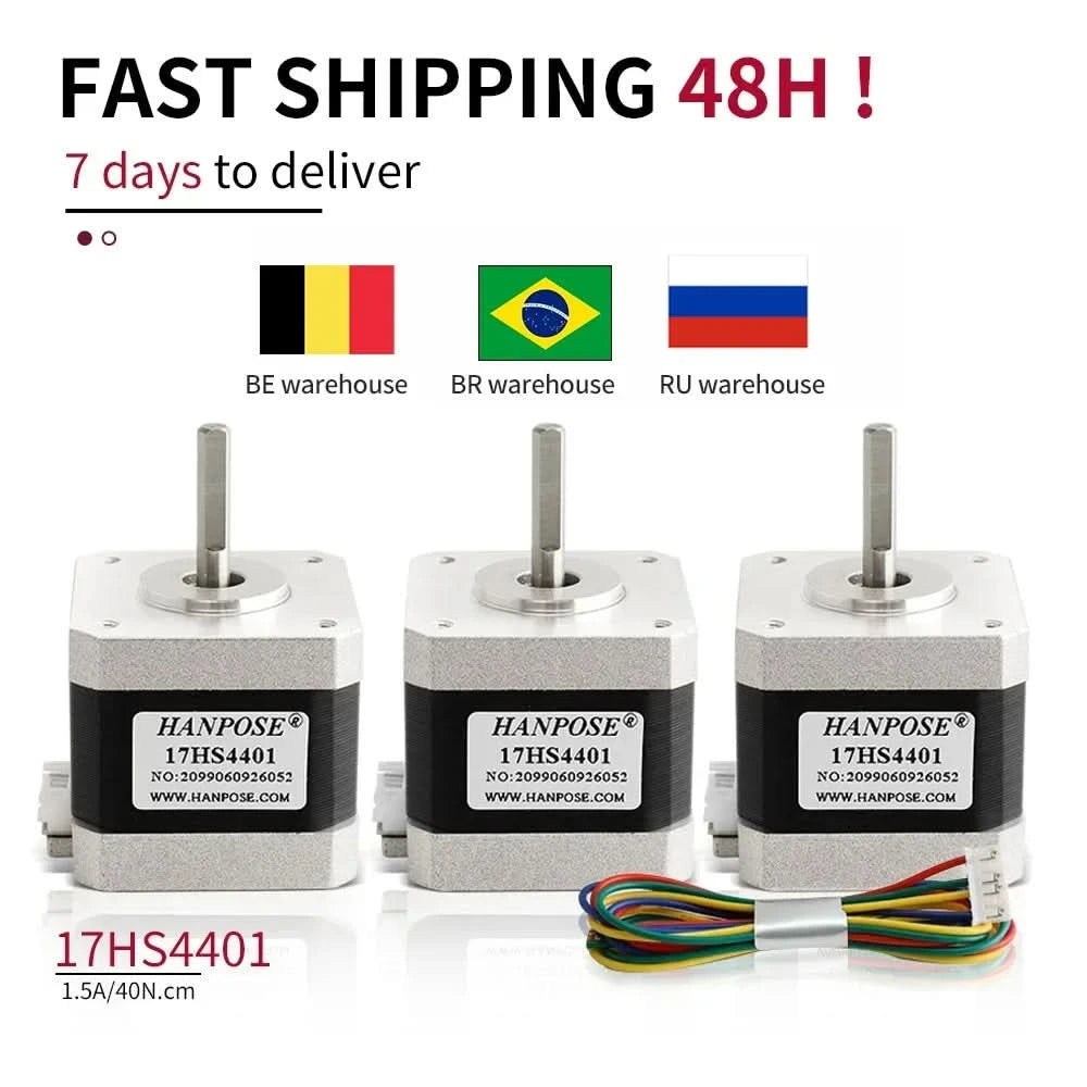Nema17 Stepper Motor 42 motor 40mm 42BYGH 1.5A (17HS4401) motor 4-lead  for 3D printer stepper motor Nema 17