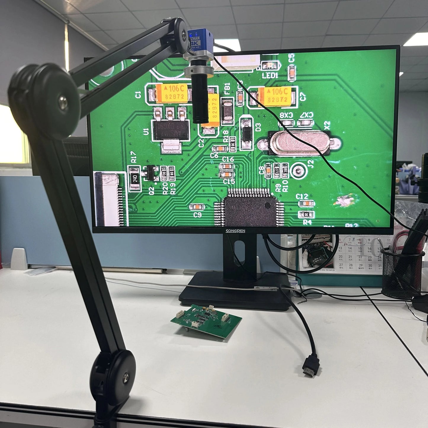 YIZHAN 4K Digital Microscope With Software, imx678 imx415 Sensor, 150X Electronic Microscope For Soldering, Reinforced Bracket