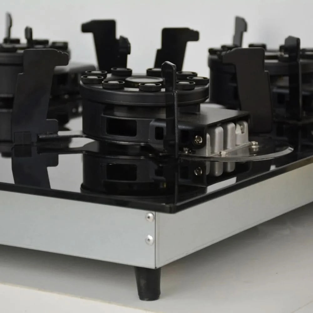 Professional Table Top Smart 5 Burner Built-in Tempered Glass Gas Stoves for Home Kitchens