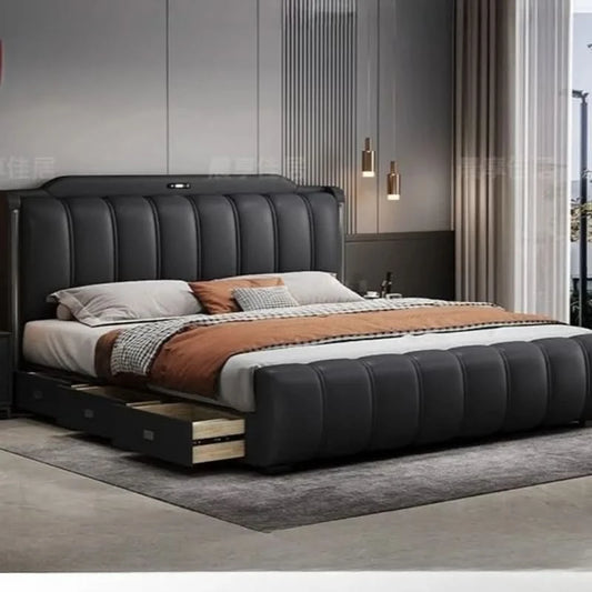 Bedsrooms Uniques Beds Frame Headboard Modern Luxury Beds Twin Storage Camas De Casal De Luxo Home Furniture Accessories