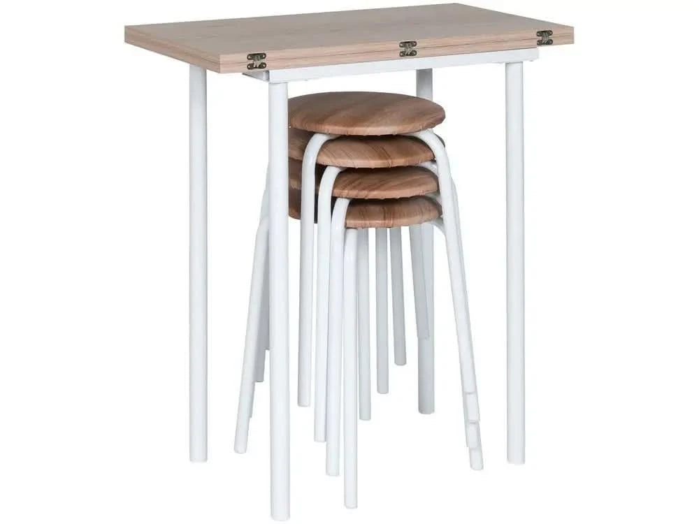 Folding Table Set with 4 Stools