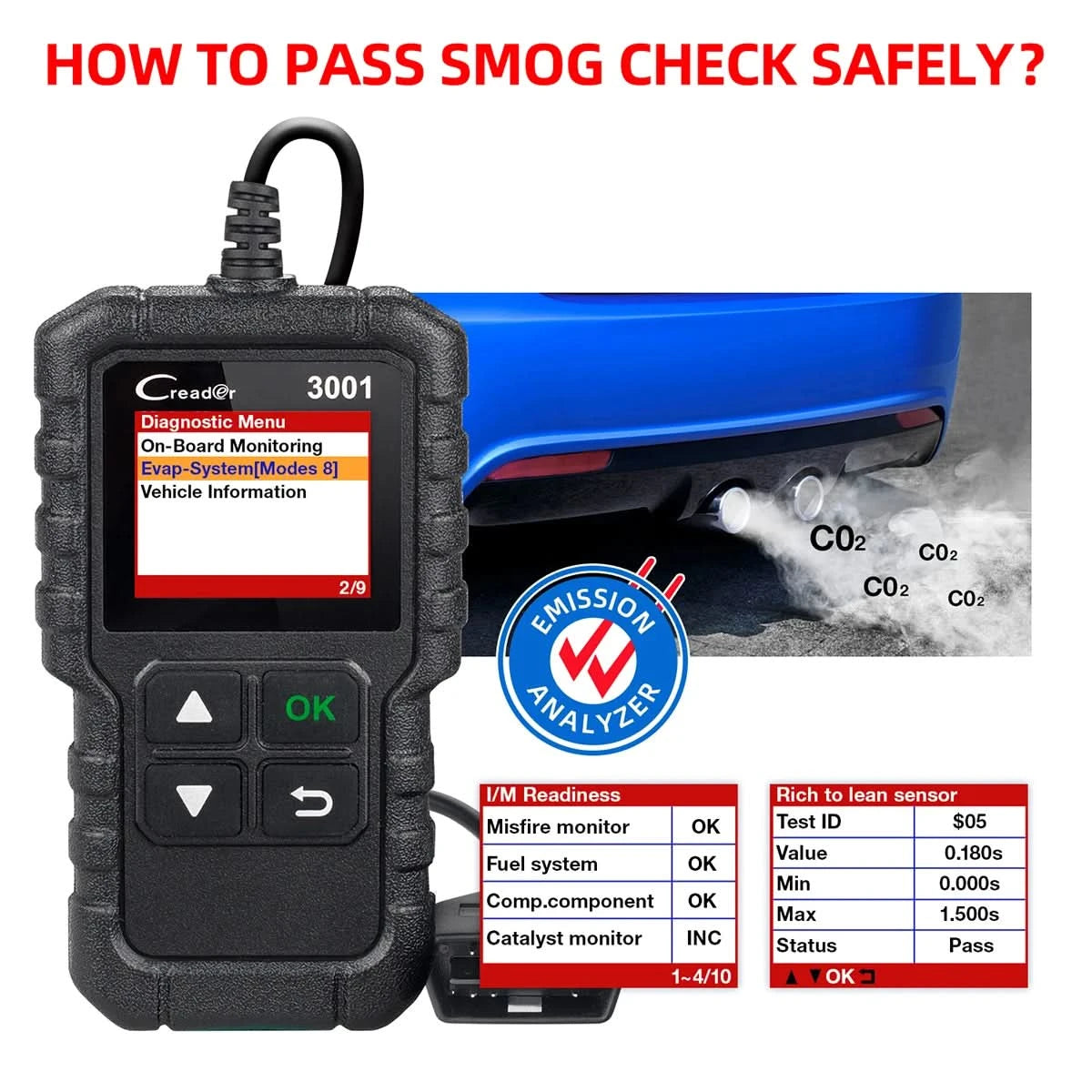 LAUNCH X431 CR3001 OBD2 Scanner Automotive Auto Full OBD2 Diagnosegerät Codeleser Scanner Kostenloses Update PK ELM 327
