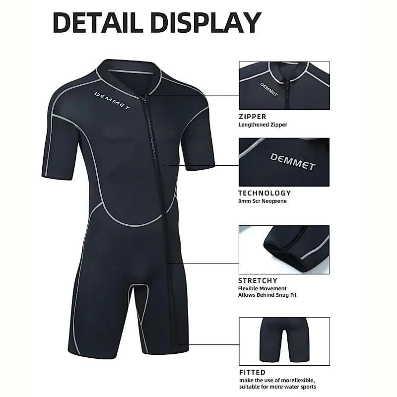 Taucher-Neoprenanzug 1,5-3 mm, einteilig, Neopren, Herren und Damen, Ganzkörper-Neoprenanzug, Sonnenschutz, warm, Badeanzug, Schwimmen, Surfen, Schnorcheln