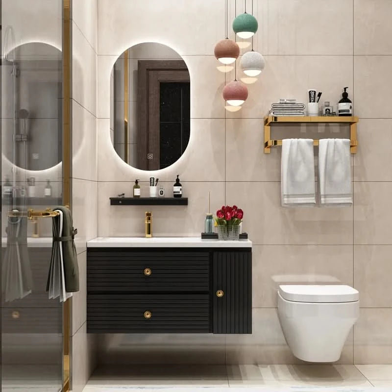 Pink Modern Large Storage Space With Side Cabinets Bathroom Cabinet With Drawers