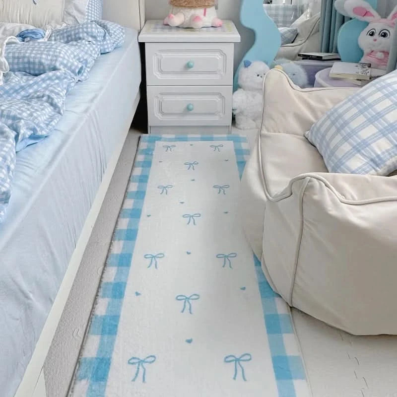 Bedroom Carpet Bedside Floor Mat Cute Soft Plush Room Decor Long Rug Comfortable Shaggy Korean Carpets Home Decoration 침실 카펫