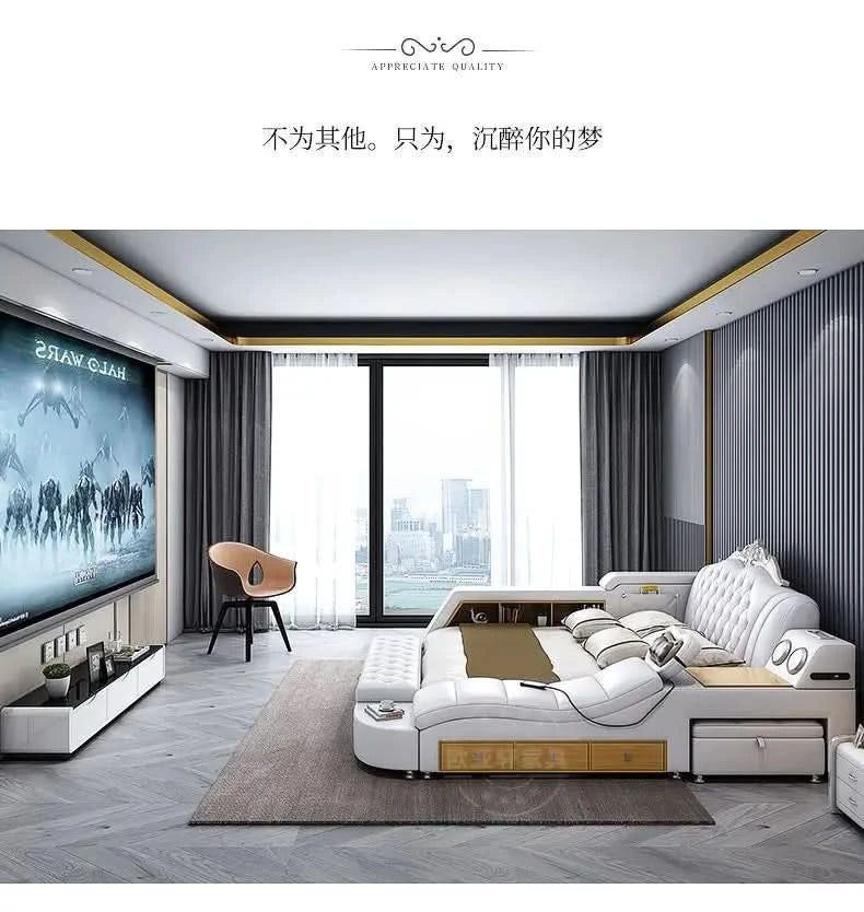 Frame Full Size Storage Bed Queen Size Luxury 180x200cm King Bed Minimalist Upholstered Nordic 150x200cm Home Bedroom Furniture