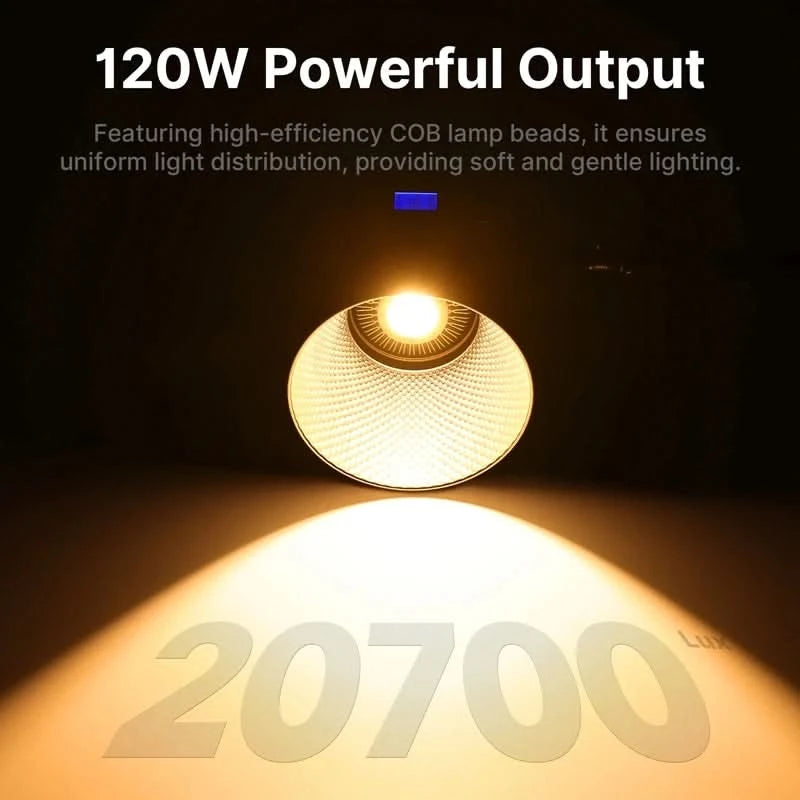 Ulanzi VL-120Bi VL-120C 120W V-Mount Videoleuchte mit kabelloser Steuerung CRI 95+ 2700K-6500K COB Lampe für Innen- und Außenaufnahmen