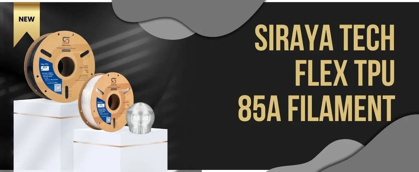 Siraya Tech Flex TPU Filament: 85A Shore, ISO 10993 zertifiziert, hohe Flexibilität und Zähigkeit, feuchtigkeitsbeständig, leicht zu drucken 1KG