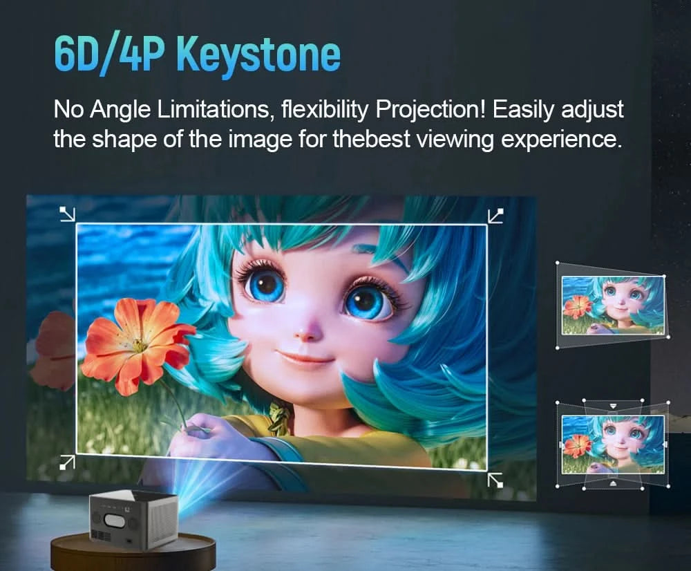 WZATCO A9 300inch 1080P Fully Automatic 4K HDR Auto focus Android 32GB Wifi Smart RJ45 LED Projector LCD Proyector Home Beamer