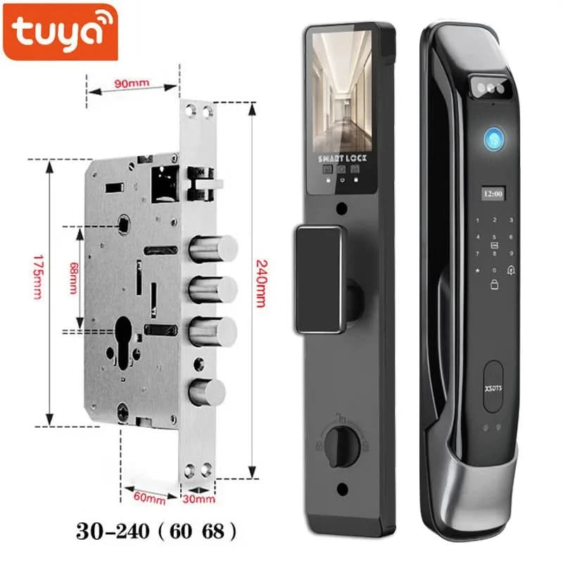 Biometric Infrared 3C Face Real-time intercom Palmar vein Smart Door Lock Fingerprint Password Electronic Key Card APP Unlock