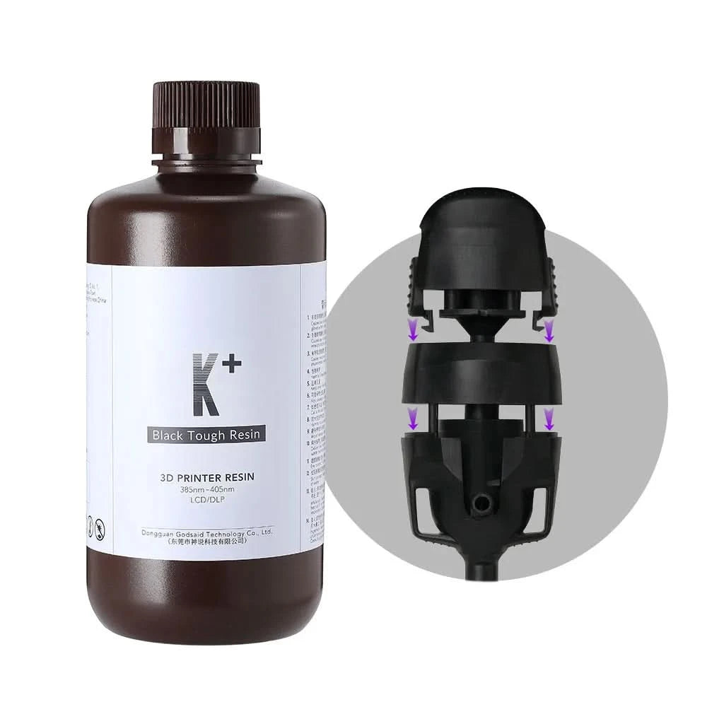 Resione K+ Tough ABS-ähnliches 3D-Harz Kratzfest Hohe Präzision UV 405nm für LCD SLA DLP Elegoo Anycubic 3D-Drucker
