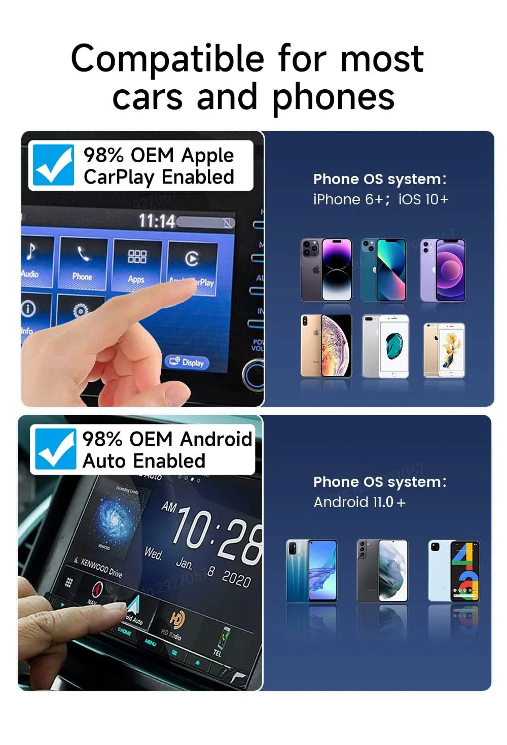 CarlinKit 5.0 4.0 Wireless CarPlay Adapter Android Auto Dongle Multi-Device Supported Wired To Wireless CarPlay Box Automatische Verbindung