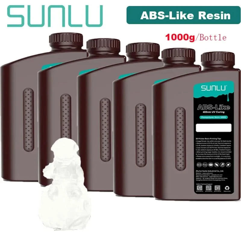 SUNLU 5KG ABS-Like/ Standard / Water-Wash/ 14K High Precision Resin 405nm Rapid UV-Curing Photopolymer Resin 1KG/Bottle