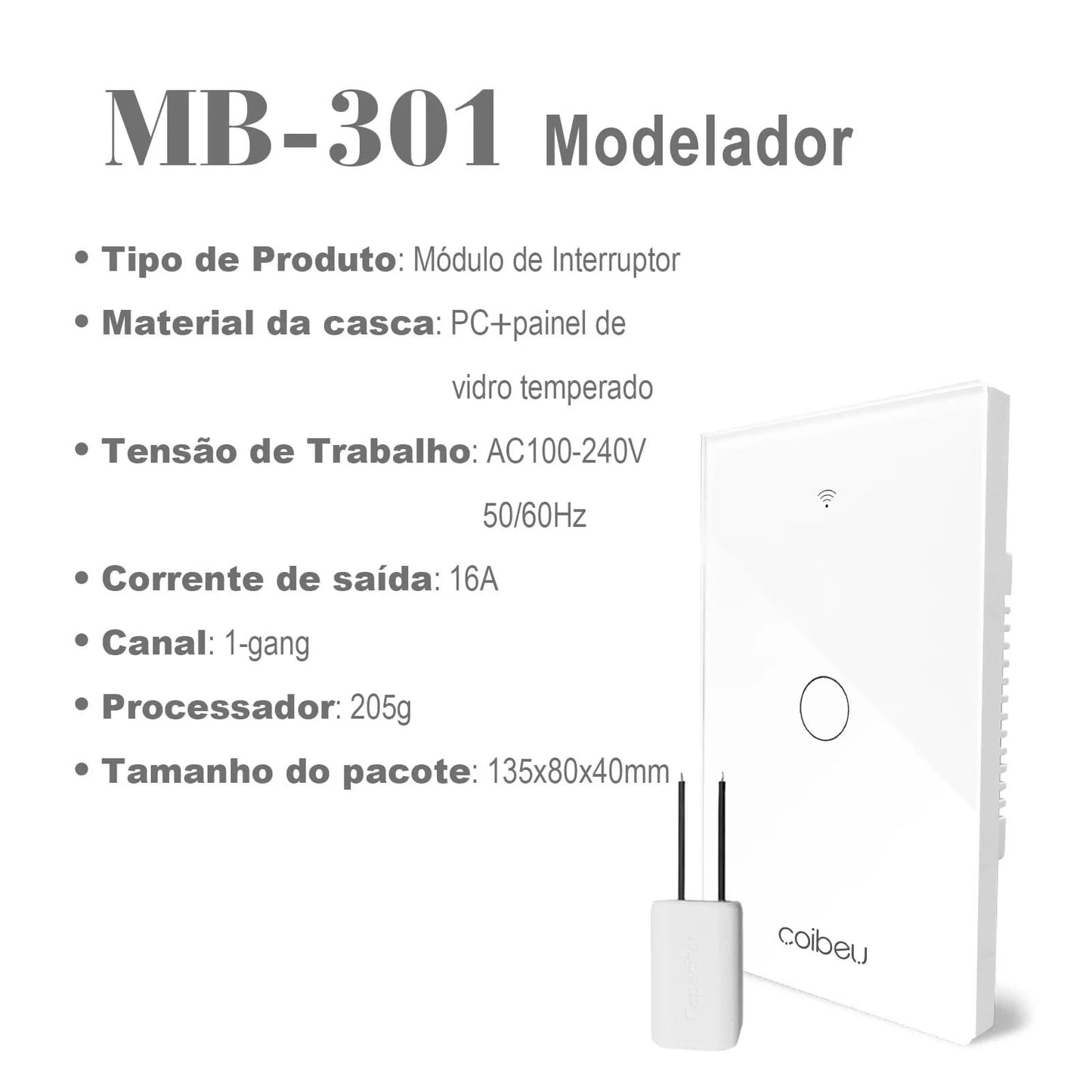 Neutralleiterloser WLAN-Smart-Schalter, Alexa, WLAN-Smart-Steckdose, Alexia, Tuya, WLAN-Standard-Smart-Schalter Brasilien