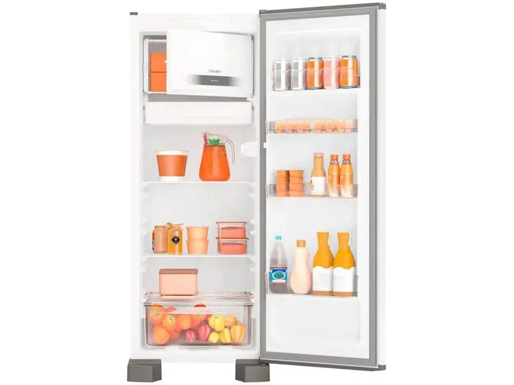 245L - 220V Weißer Kühlschrank/Kühlbox mit manueller Abtauung und Aufkleber von Esmaltec