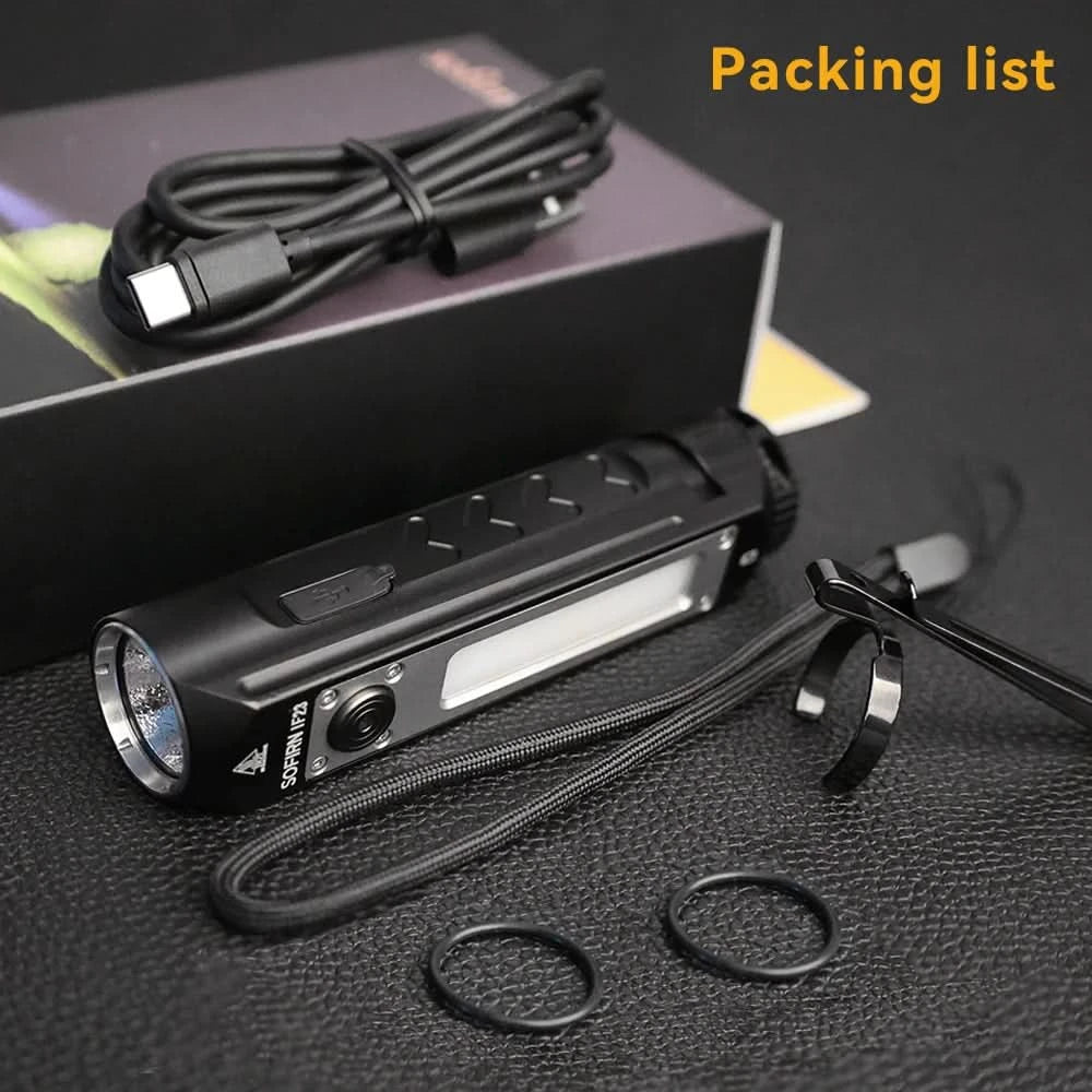 Sofirn IF23 RGB Light 4000lm Powerful LED Flashlight 21700 5V 3A USB C Rechargeable Floodlight Spotlight Torch with Magnetic