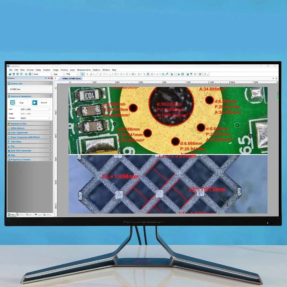 YIZHAN 4K UHD Elektronisches Digitalmikroskop 1080P 60FPS Video Industrielöt-/Schweißkamera 150X Objektiv Klappständer für PCB-Reparatur