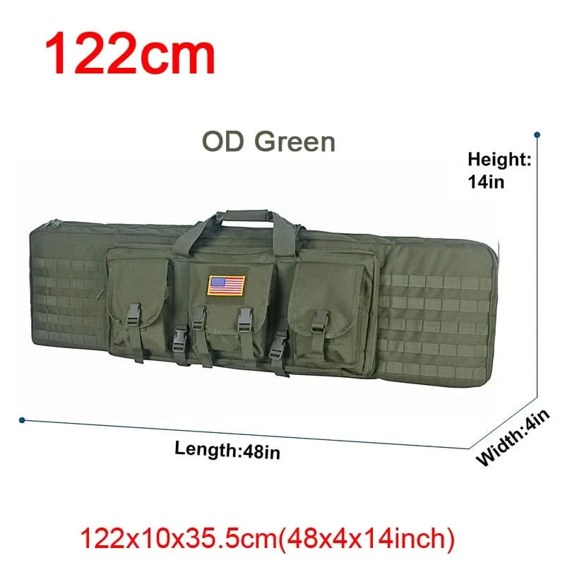 LQARMY 32 38 42 48 Zoll Taktische Doppelgewehrtasche Molle Gewehr-Tasche Scharfschützen Airsoft Gewehr-Tasche Rucksack Jagdwaffenholster
