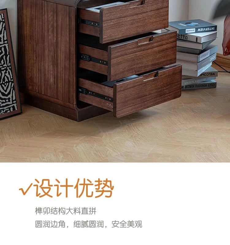 European Retro Nightstands Organizer Drawer Trendy Bedroom Hidden Storage Nightstands Bedsides Classic Mesa De Noche Furniture