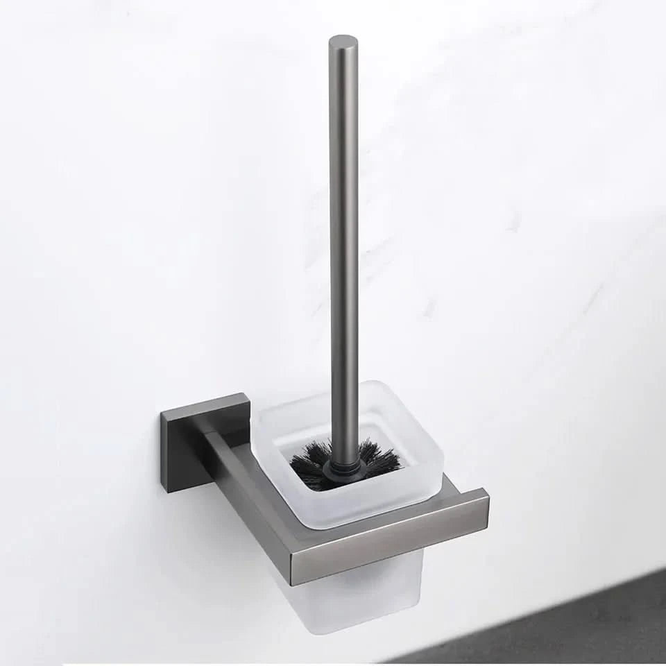 Gunmetal Stainless Steel Bathroom Accessorie Hardware Towel Rack,Toilet Paper Holder, Robe Hook, Towel Bar