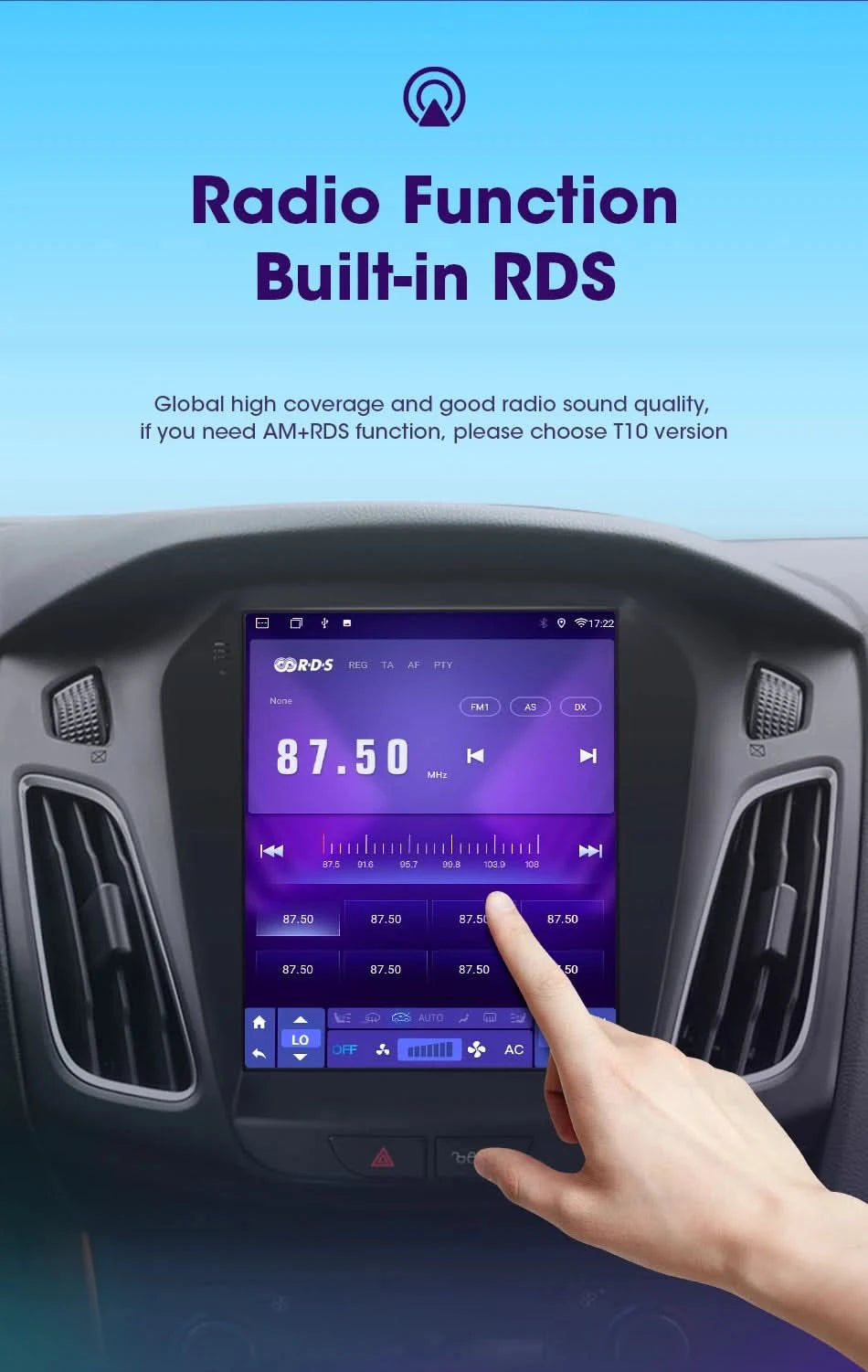 Srnubi 2 Din 9.7" Android 12 Carplay Car Radio for Ford Focus 3 Mk 3 2011 2012 - 2019 Multimedia Player 2Din GPS Auto Stereo DVD