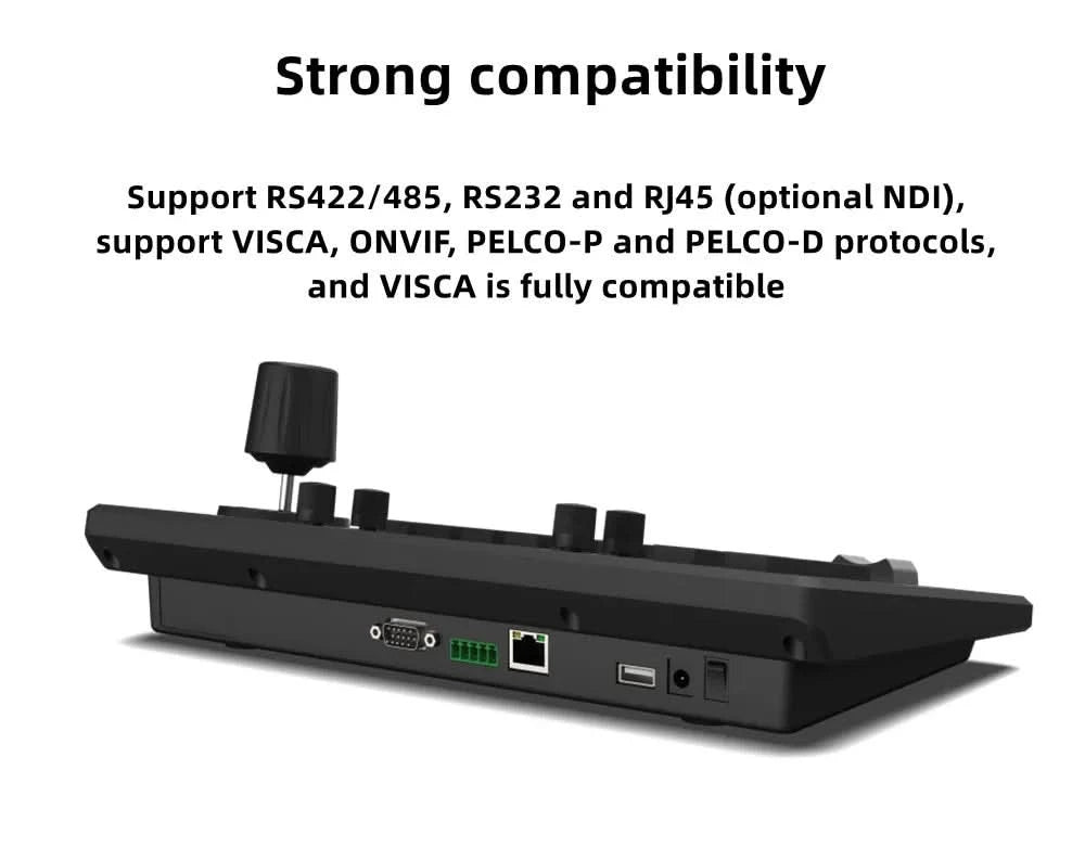 HCSTVCON NDI Joystick-Controller-Tastatur 3D-Controller Videokonferenz Kirchen-Livestreaming PTZ-Kamerasteuerung 255 Voreinstellungen