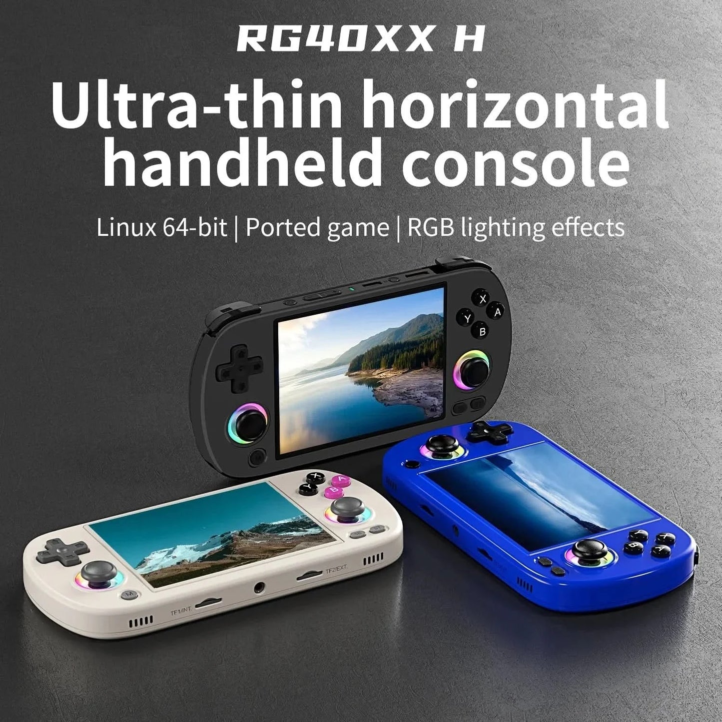 ANBERNIC RG40XX H Retro-Handheld-Spielkonsole RG40XXH Videoplayer Smartpro 4,0 Zoll IPS-Bildschirm Linux 5G WIFI 256G 300+ PSP-Spiele